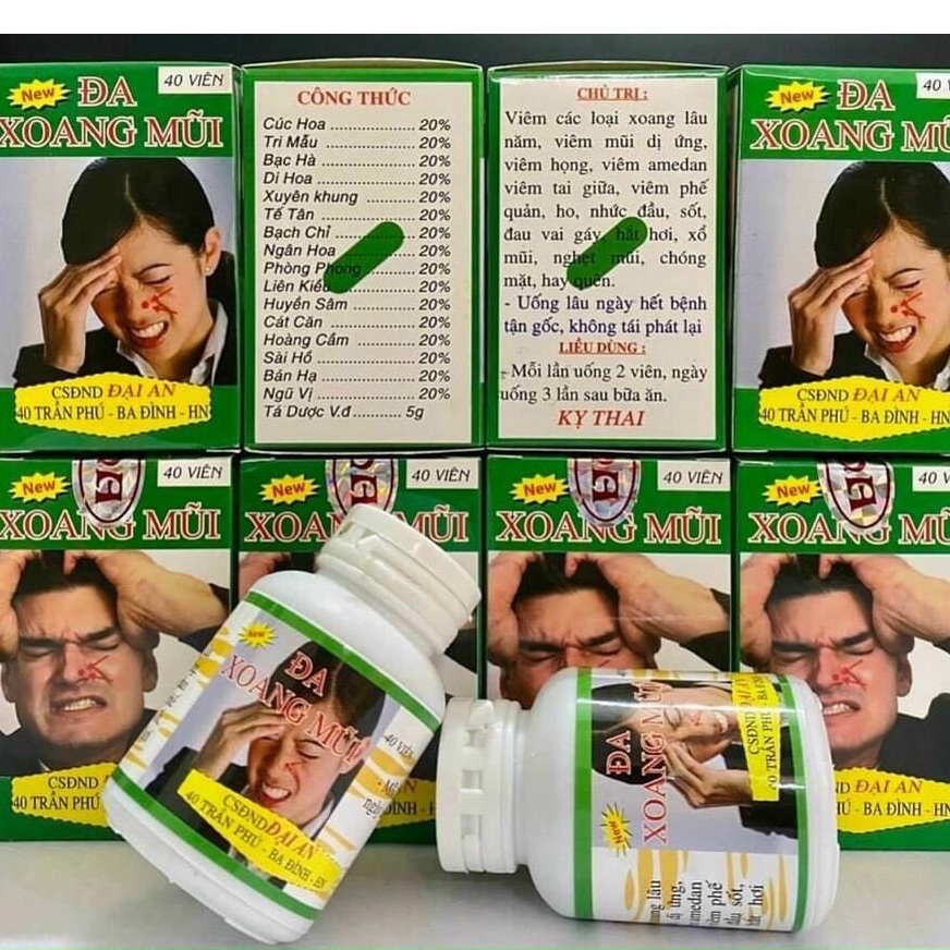 Đa xoang mũi 40 viên – hỗ trợ viêm mũi ,viêm xoang