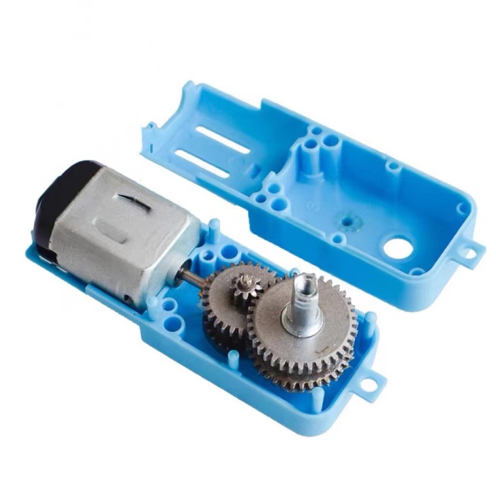 Metal Gear Robot Smart Car Gear Motor TT Motor Single Axis Finished 1:90 Blue