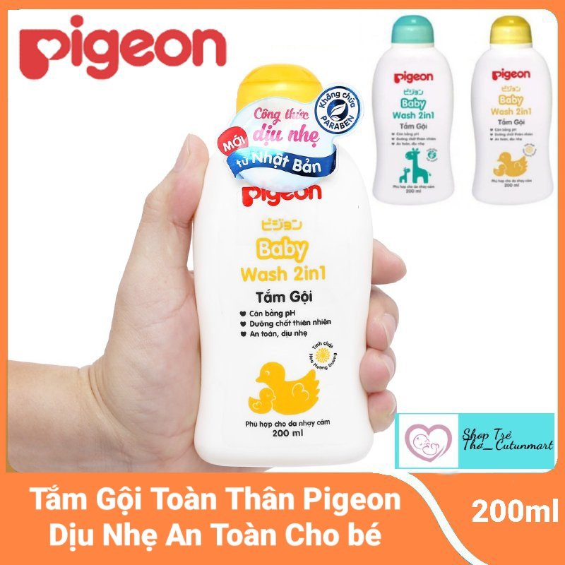 Sữa tắm gội toàn thân cho bé Pigeon Baby Wash 2in1 200ml