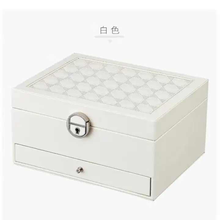 Korean Jewellery box organizer travel multi purpose with mirror