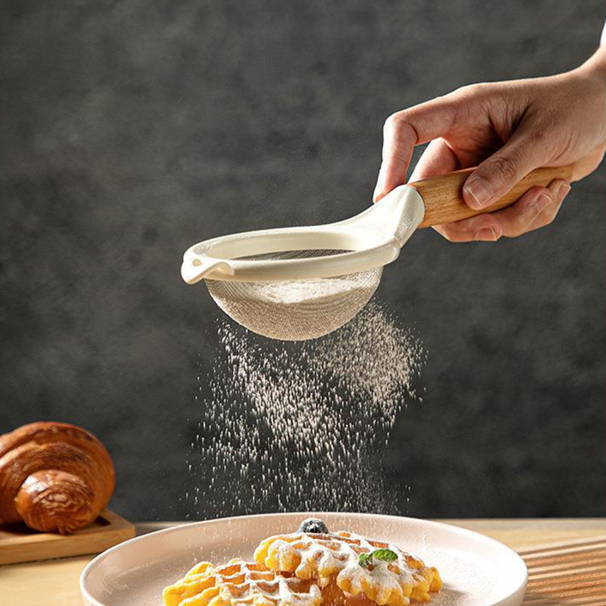 Stainless Steel Flour Sieve Kitchen Baking At Home Fine Strainer Powdered Sugar Filter Fruit Milk Dreg Screening Filter Net