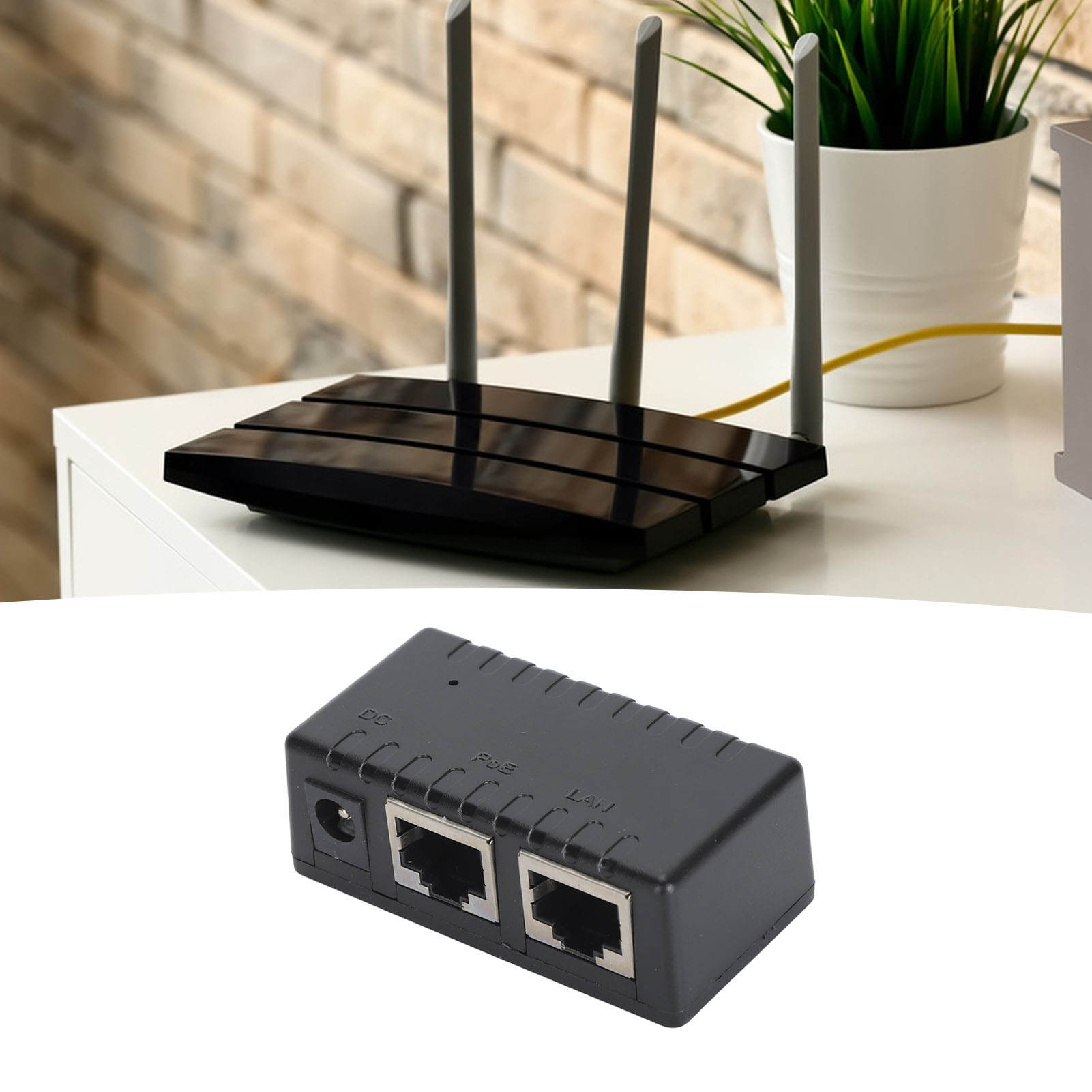 Bộ chia PoE 5V ‑ 48V ổn định dễ dàng cài đặt 1000m Nguồn POE splitter Bộ chuyển đổi tốc độ cao cho Webcam độ nét cao cho AP không dây