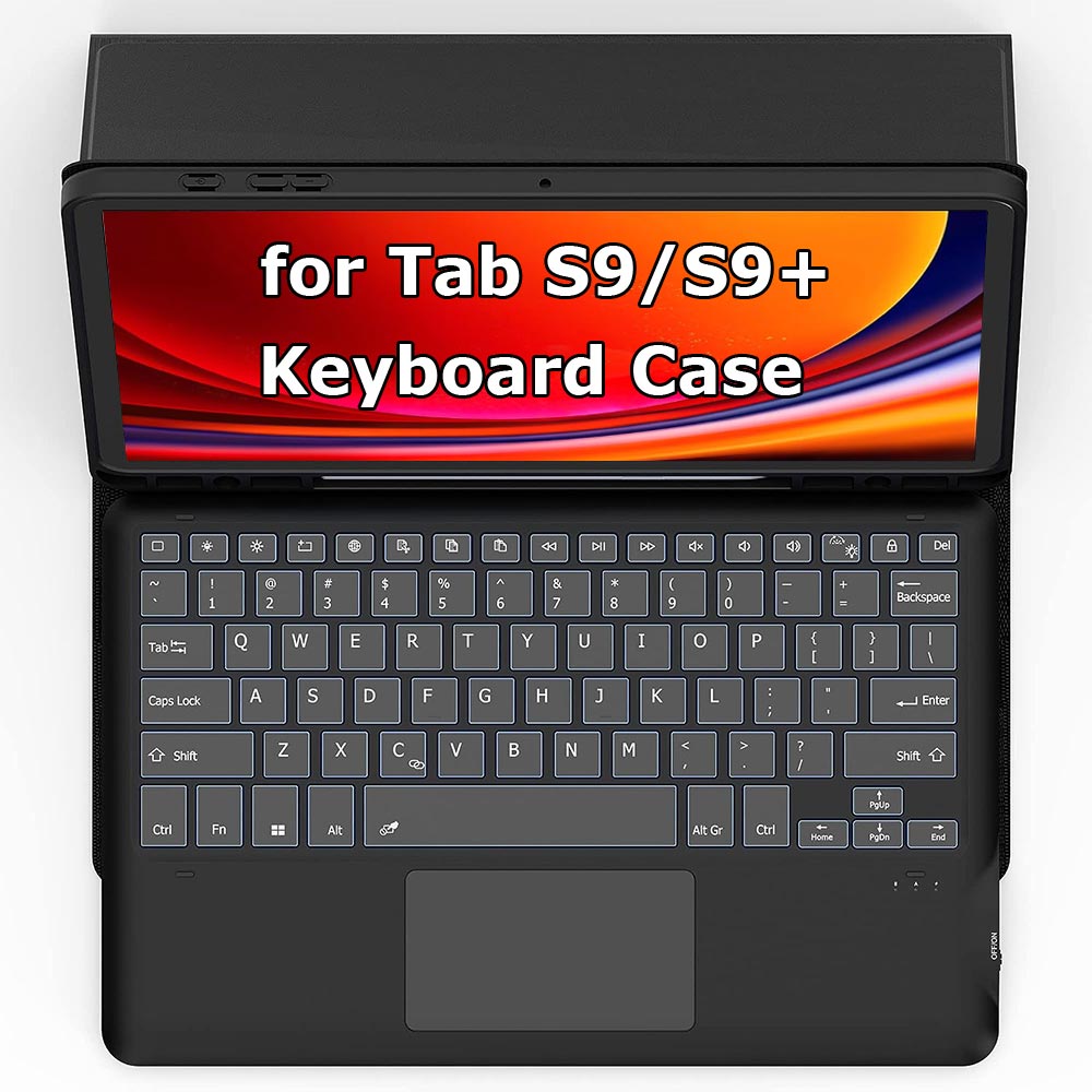 for Samsung Tab S9 Plus Keyboard Case with Trackpad