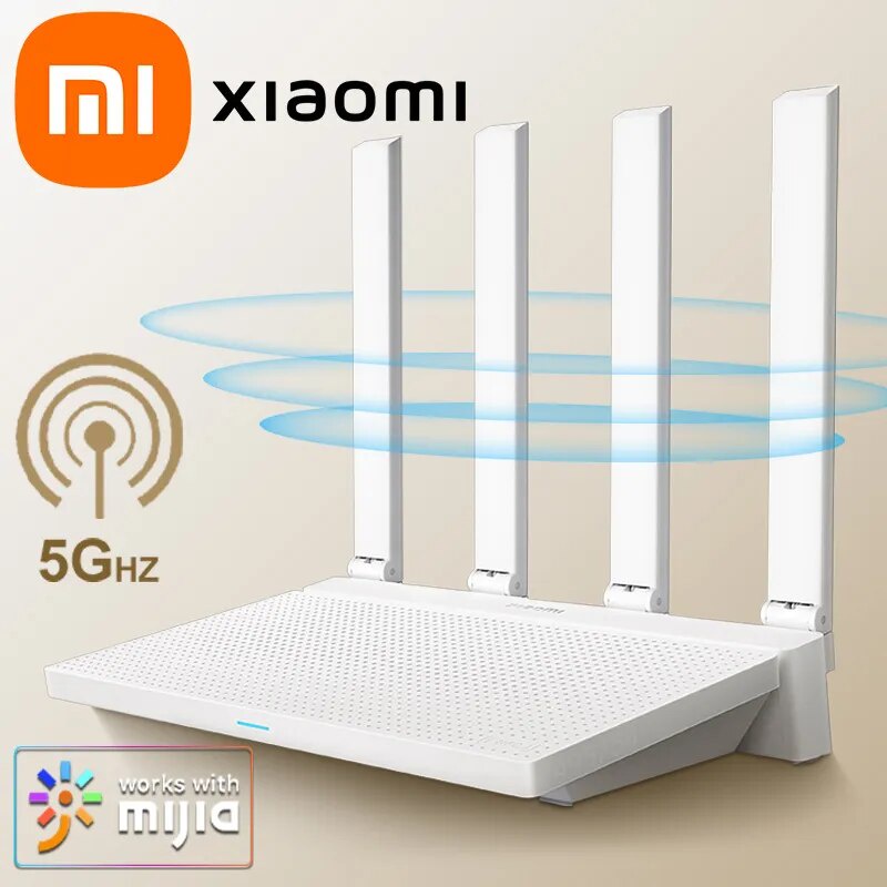 2023 NEW Original Xiaomi AX3000T Router 2.4GHz 5GHz 1.3GHz CPU 2X2 160MHz WAN LAN LED NFC Connection