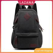 LAZANA Unisex Large Capacity Canvas Backpack