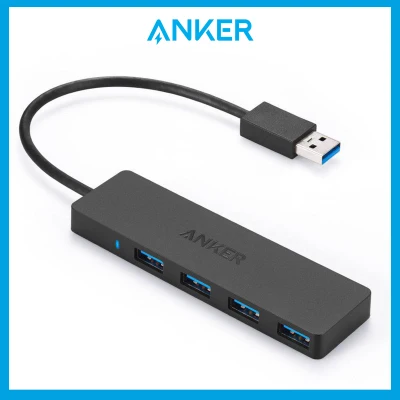 Anker 4-Port USB 3.0 Ultra Slim Data Hub for MacBook, Mac Pro/Mini, iMac, Surface Pro, XPS, Notebook PC, USB Flash Drives, Mobile HDD, and More (0.7 ft Extended Cable)