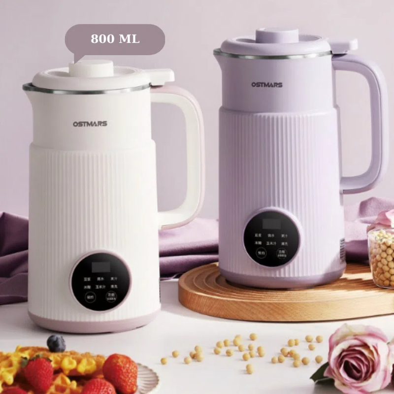 Máy Làm Sữa Hạt OSTMARS , Dung Tích 800ML,Máy Xay Hạt Đa Năng Công Suất , Cối + Lưỡi Làm Bằng INOX 304 Siêu Bền