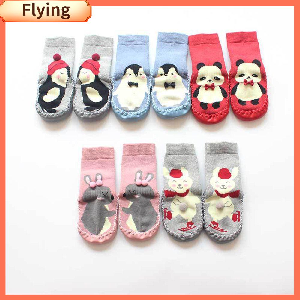 FLYING Cotton Non-Slip Floor Socks Rubber Sole Toddler Shoes Soft Sole