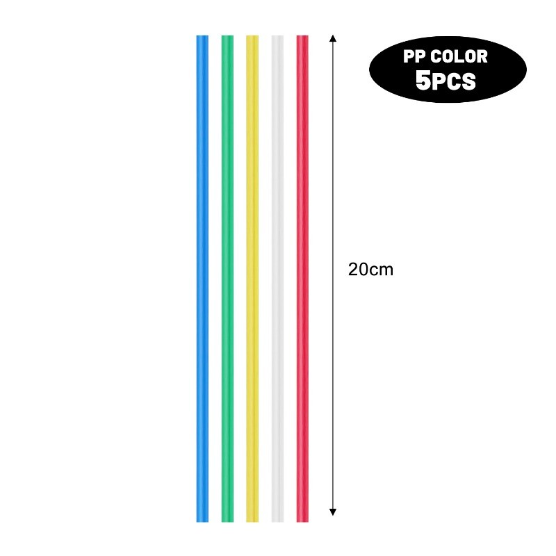 20pcs nhựa que hàn S Bumper sửa chữa ABS/PP/PVC/PE Gậy 200mm thợ hàn công cụ phẳng Sợi đôi que hàn n