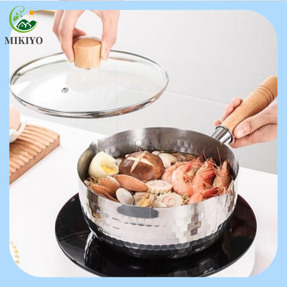 MIKIYO FASHION Thép không gỉ Nồi mì ramen Hàn Quốc Dày hơn Đa chức năng Bát đựng nước sốt nấu ăn Nhỏ Bát mì