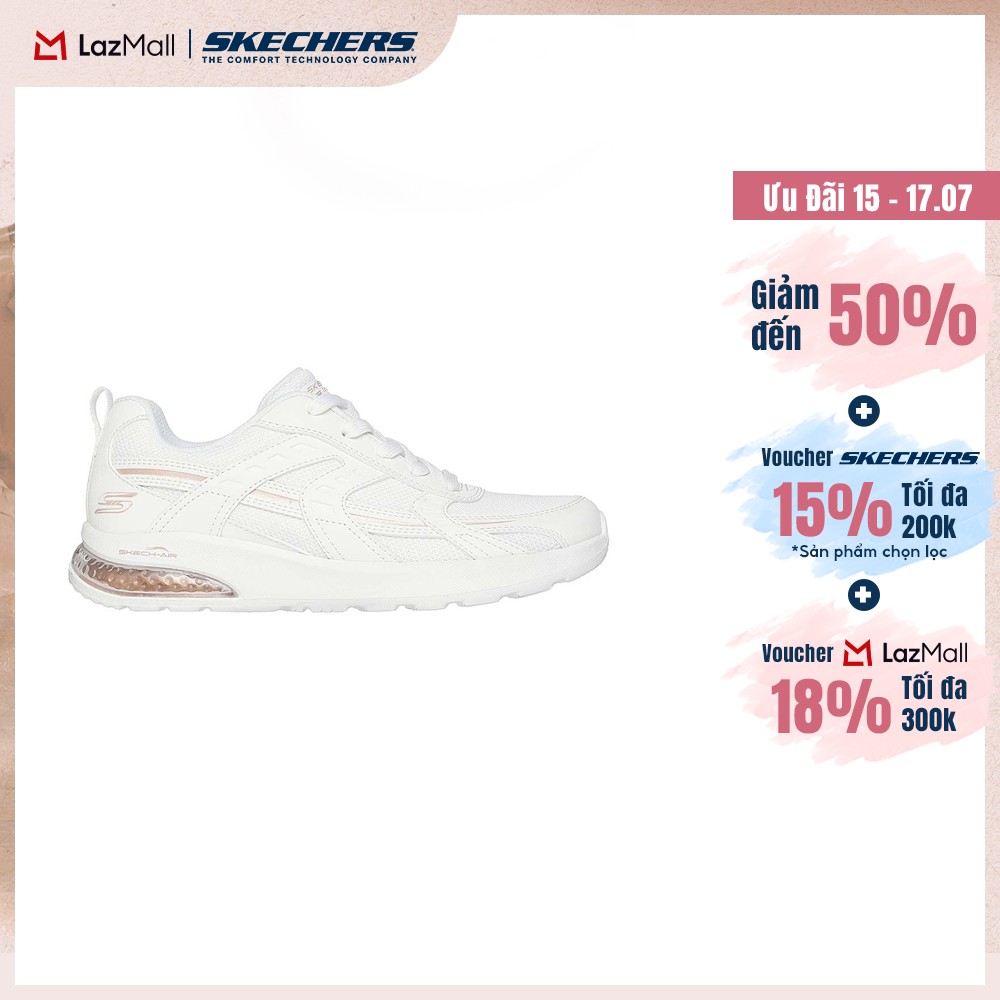 [Chỉ 15-17.07 - Voucher Skechers 18% +Voucher Lazada 18%| ĐỘC QUYỀN ONLINE]  Giày Thể Thao Nữ Skechers BOBS Sport Vision Air Tiered Vision - 117648-WHT Memory Foam