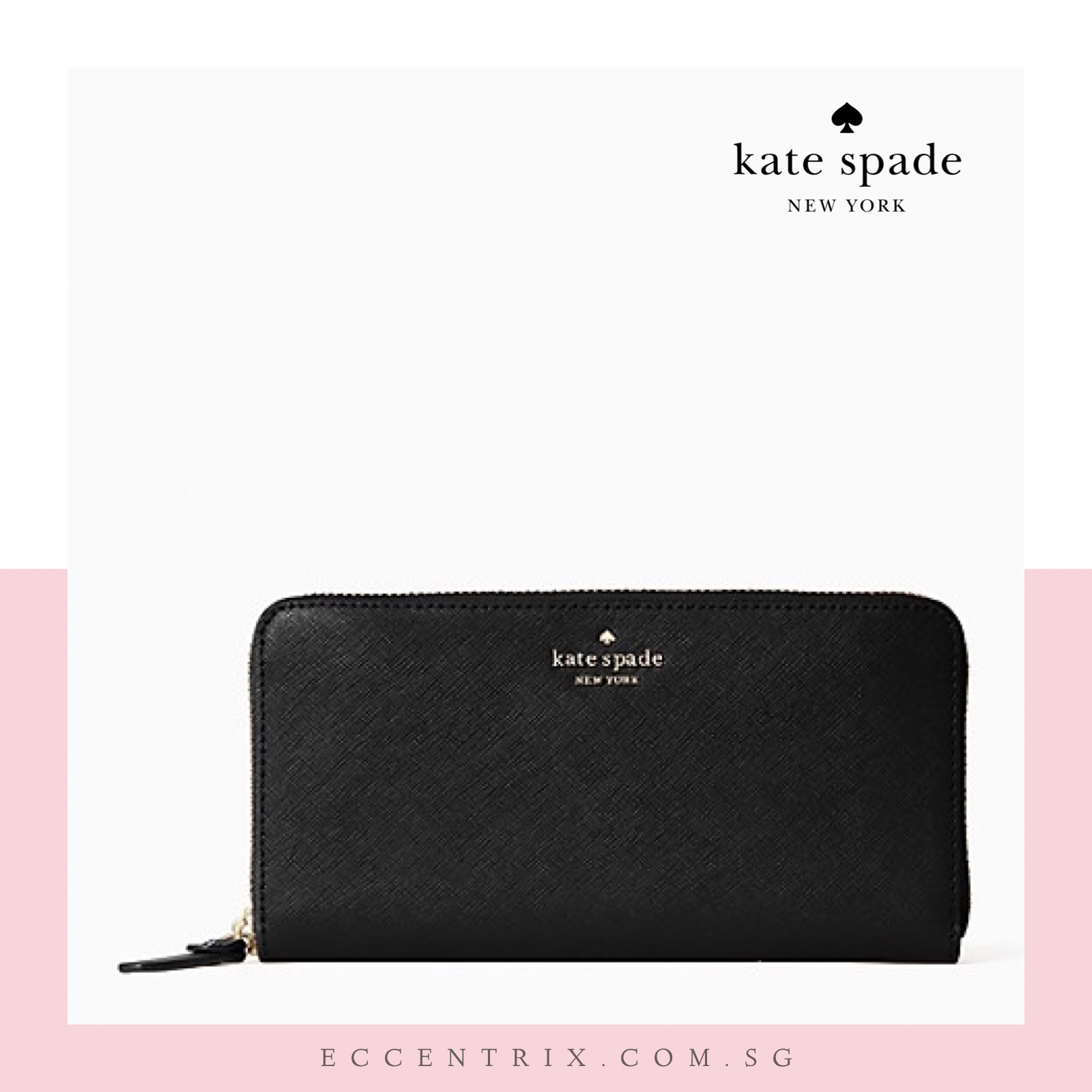 kate spade leather zip around wallet