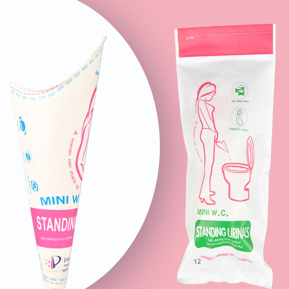 WFGV88 12/20pcs Stand Up Female Urination Device Foldable Disposable Portable Pee Paper Cup Hygienic Leak-Proof Women Urinal Funnel - 3