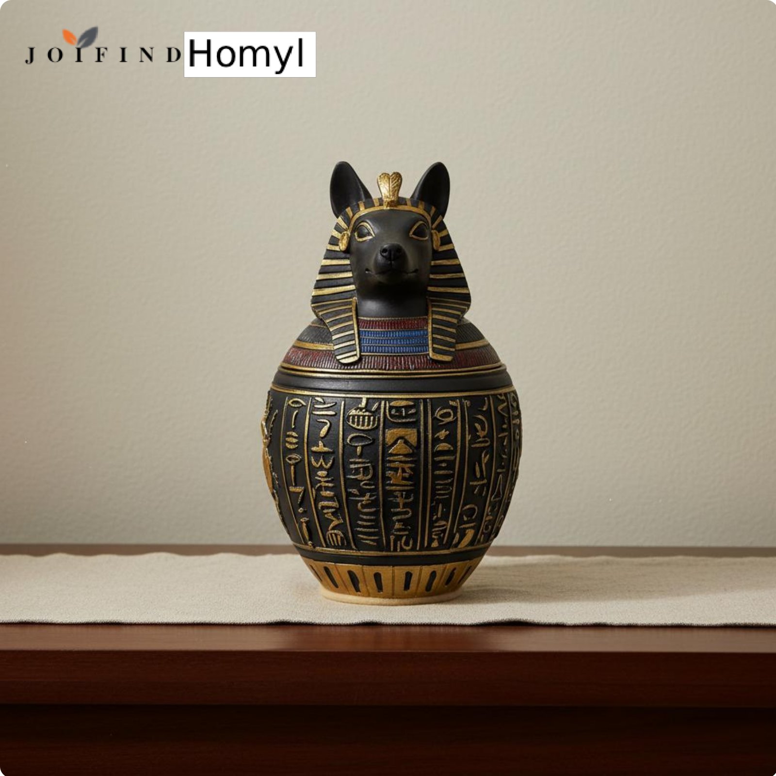 Homyl Artisanal Look Pet Ashes Container Egyptian Anubis Dog Urn Egyptian Bastet Cat Urn ราคา 2,886 บาท*ส่งฟรี