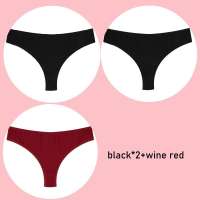 ECMLN 3/1 chiếc Quần lót dây cotton thể thao màu trơn dành cho nữ cỡ lớn thoải mái không đường may kiểu tam giác thích hợp cho tập thể dục.