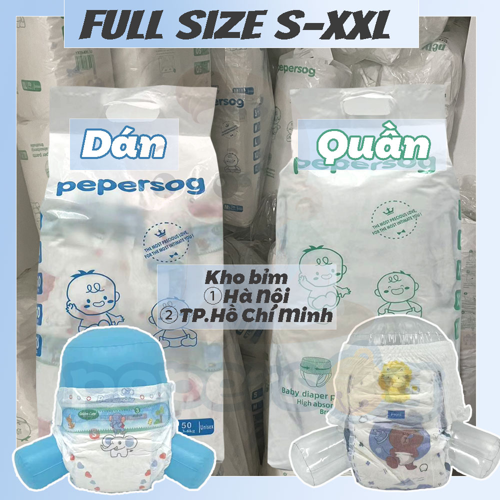 [Giá thấp lịch sử] Bỉm quần/Tã Dán/Tã quần Pepersog Siêu thấm hút treats bỉm em bé, bỉm mềm, hút thông thoáng hàng chính hãng S/M/L/XL/XXL
