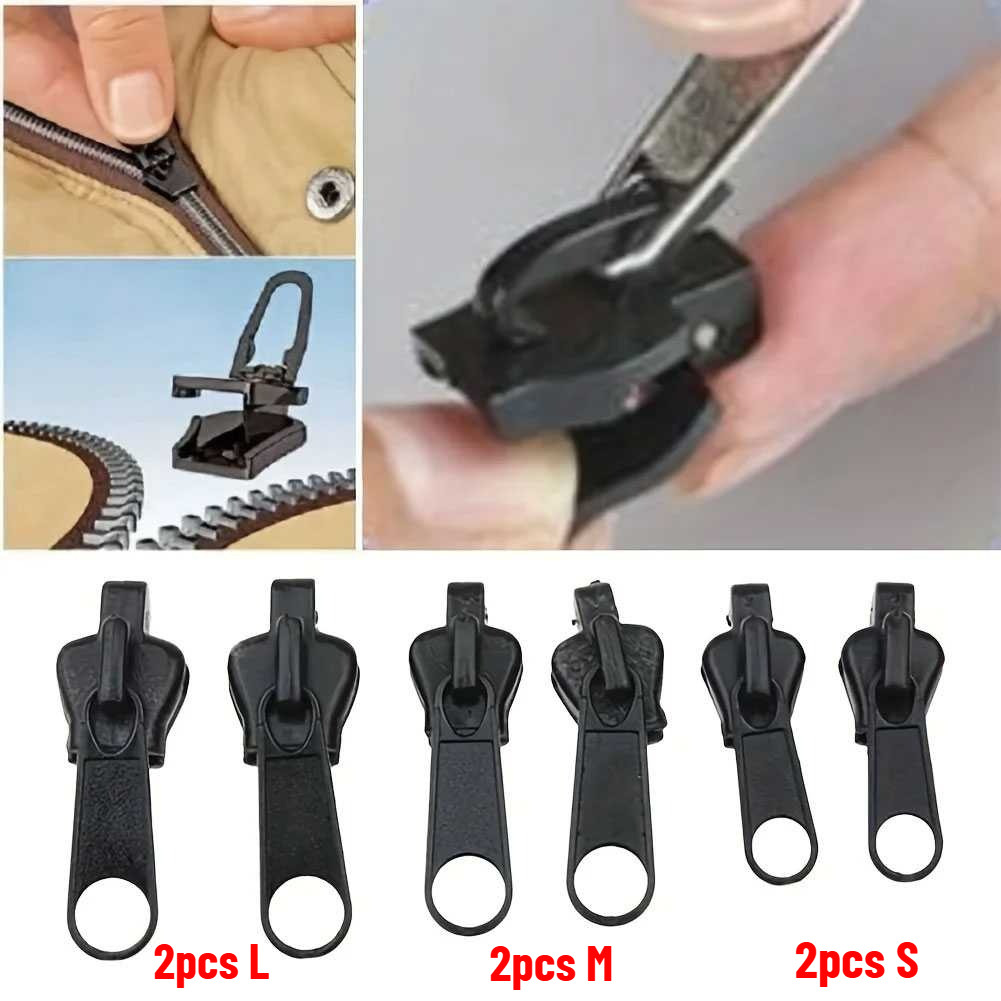 Paket Ritsleting Pengganti Zipper 2pcs S 2pcs M 2pcs L Tinggal Pasang Replacement Repair Kit 6pcs