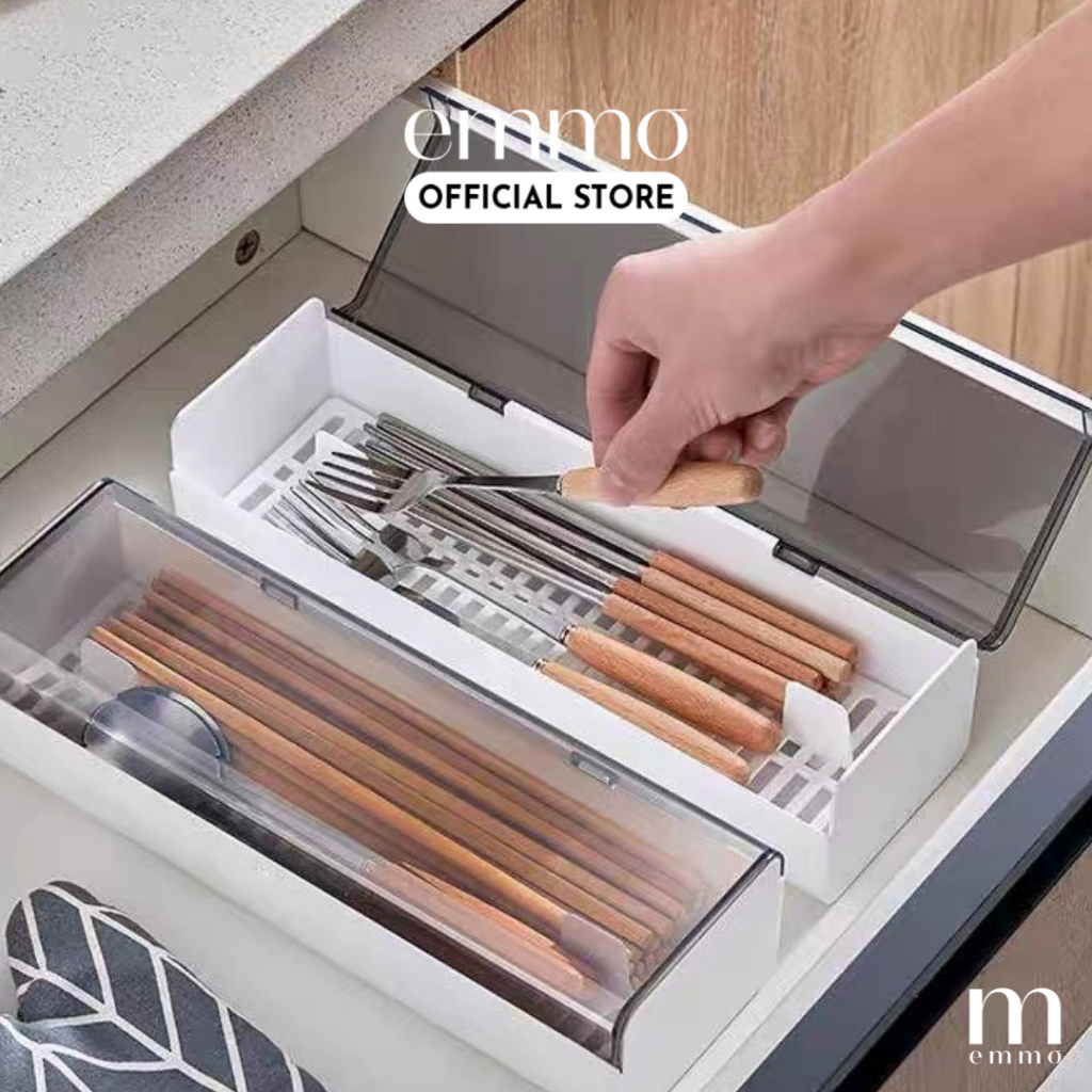 HỘP ĐỰNG MUỖNG ĐŨA CÓ KHAY ĐỰNG EMMO FARAH