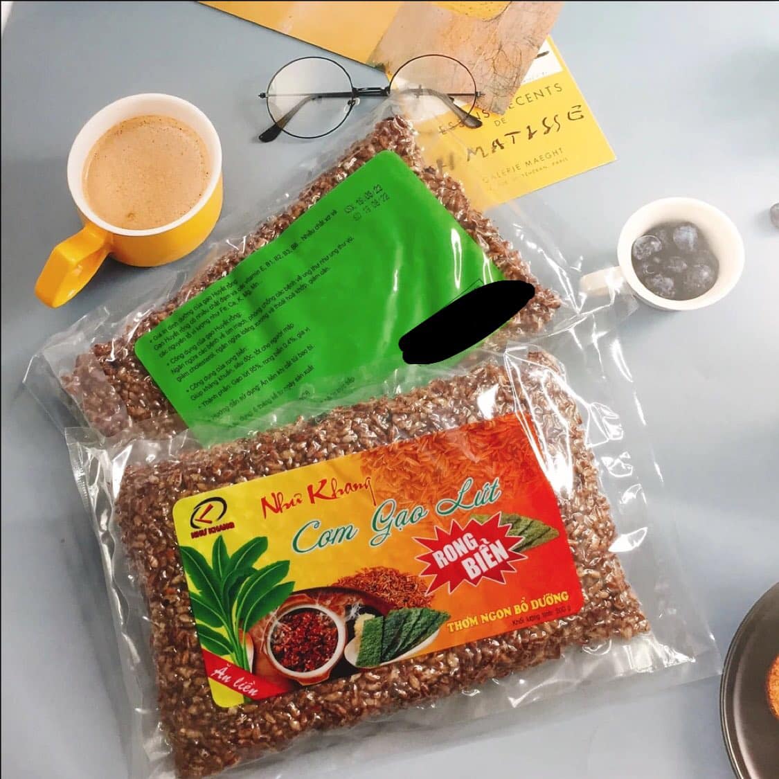 Cơm gạo lứt sấy rong biển ăn liền rất vừa vị giòn ngon Như Khang 200gr