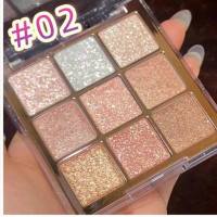 LaLa sale: อายแชโดว์ พาเลตอายแชโดว์กันน้ำ พาเลทอายแชโดว์ 9สี เนื้อกลิตเตอร์ สีสวย Y997