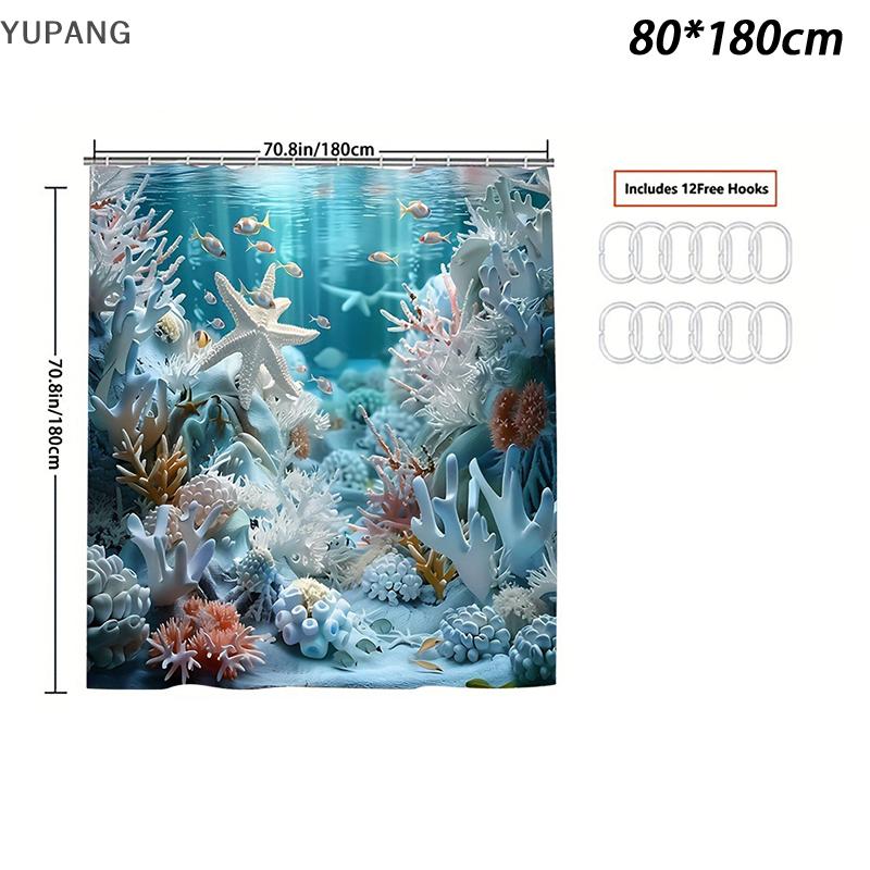 YUPANG Waterproof Golden Swan Shower Curtain Mildew Resistant Polyester Bathroom Curtain With Rustproof Grommets Home Decor - 3
