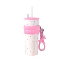 SJKUNNI 710ML Cốc hút chân không Cách nhiệt hoặc làm mát Công suất cao Cốc cách nhiệt Dễ thương Với dây nâng Cốc giữ nhiệt dành cho trẻ em sinh viên