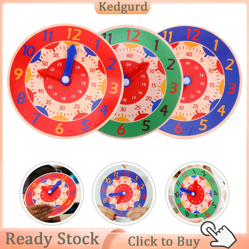 Kedgurd 3PCS Đồ chơi đồng hồ giáo dục đồ chơi bằng gỗ đồ chơi đồ chơi đồ chơi đồ chơi cho trẻ em