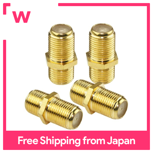 Kaumo ăng-ten TV cáp đồng trục Bộ kết nối mở rộng Relay Adapter Nữ/Nữ loại vít f nối mạ vàng (4 cái)