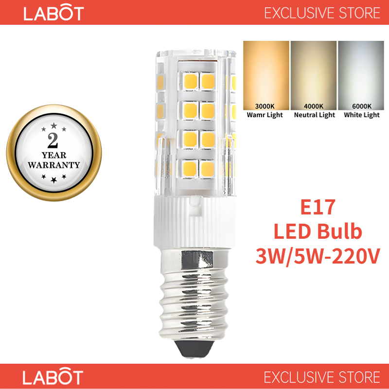LABOT【Two Year Warranty】LED Light Bulb E17220V3W 5W White Light 6000K Neutral Light 4000K Warm Light 3000K High Brightness Can Replace Incandescent Lamps