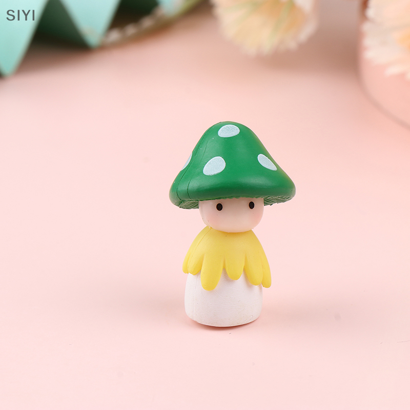 SIYI💕Gift💕Cheap💕 Sáng Tạo Dễ Thương Nhà Nấm Bức Tượng Búp Bê Trang Trí Handmade Mô Hình Micro Cảnh Quan Cổ Tích Vườn Trang Trí Cho Bãi Cỏ