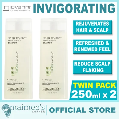 Giovanni® Tea Tree Triple Treat Shampoo 250ml x 2 (Twin Pack)