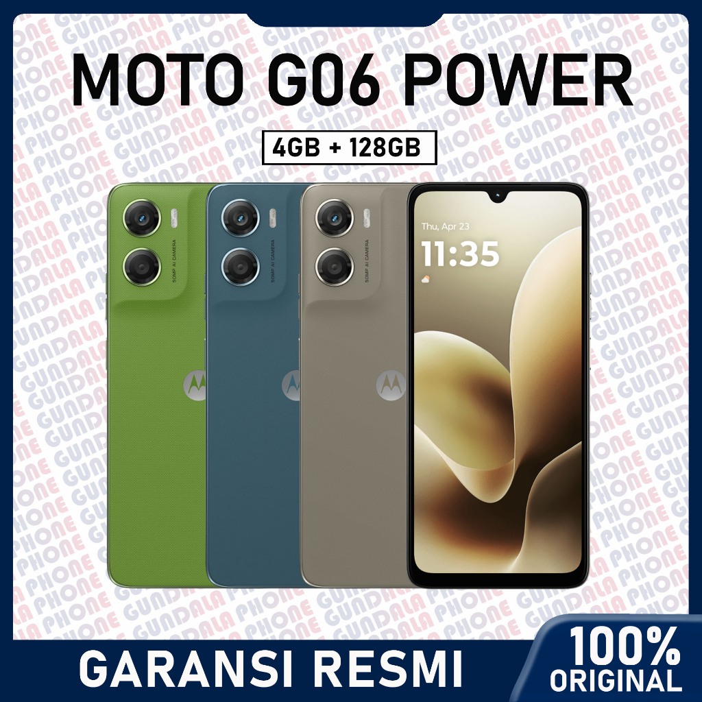 Moto G06 power 4/128GB NFC, 7000mAh, dolbystereo, gorillaglas3 IP64-official warranty Harga 1,496,000 rupiah*Gratis Ongkir