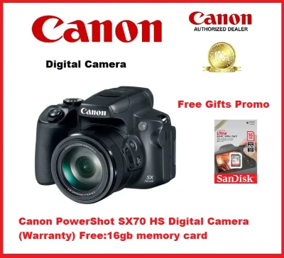 Canon PowerShot SX70 HS Digital Camera + 15 months local warranty + Free:16gb memory card + additional free gifts