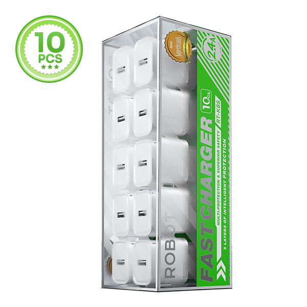 ROBOT RT-K8S Adaptor Single Port 2,4a (1 Box Isi 10 Pcs ) Harga  246,700 rupiah*Gratis Ongkir