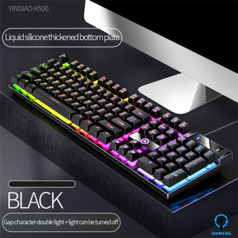 K500 104 Keys Gaming Keyboard Wired Color