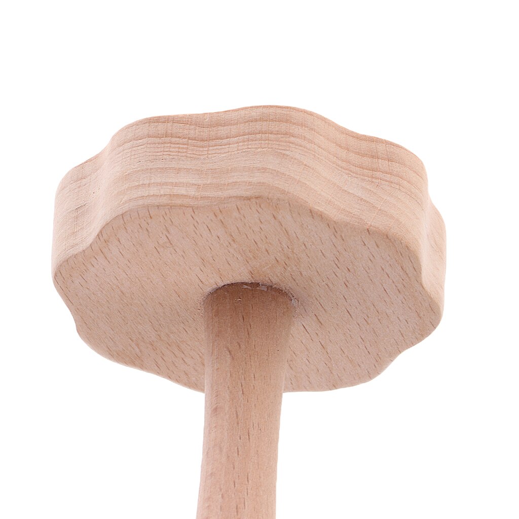 Wooden Hand Shaker Rattle Handle for Kids Early Musical Educational Toy Gift