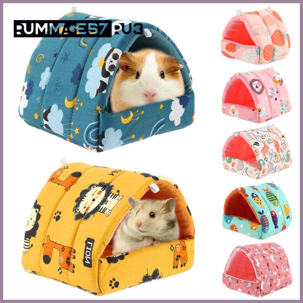 RUMMAGE57RU3 Dễ thương Lồng mini Thoải mái Sóc thỏ Hamster House Mat ấm Giường ngủ động vật nhỏ Guin
