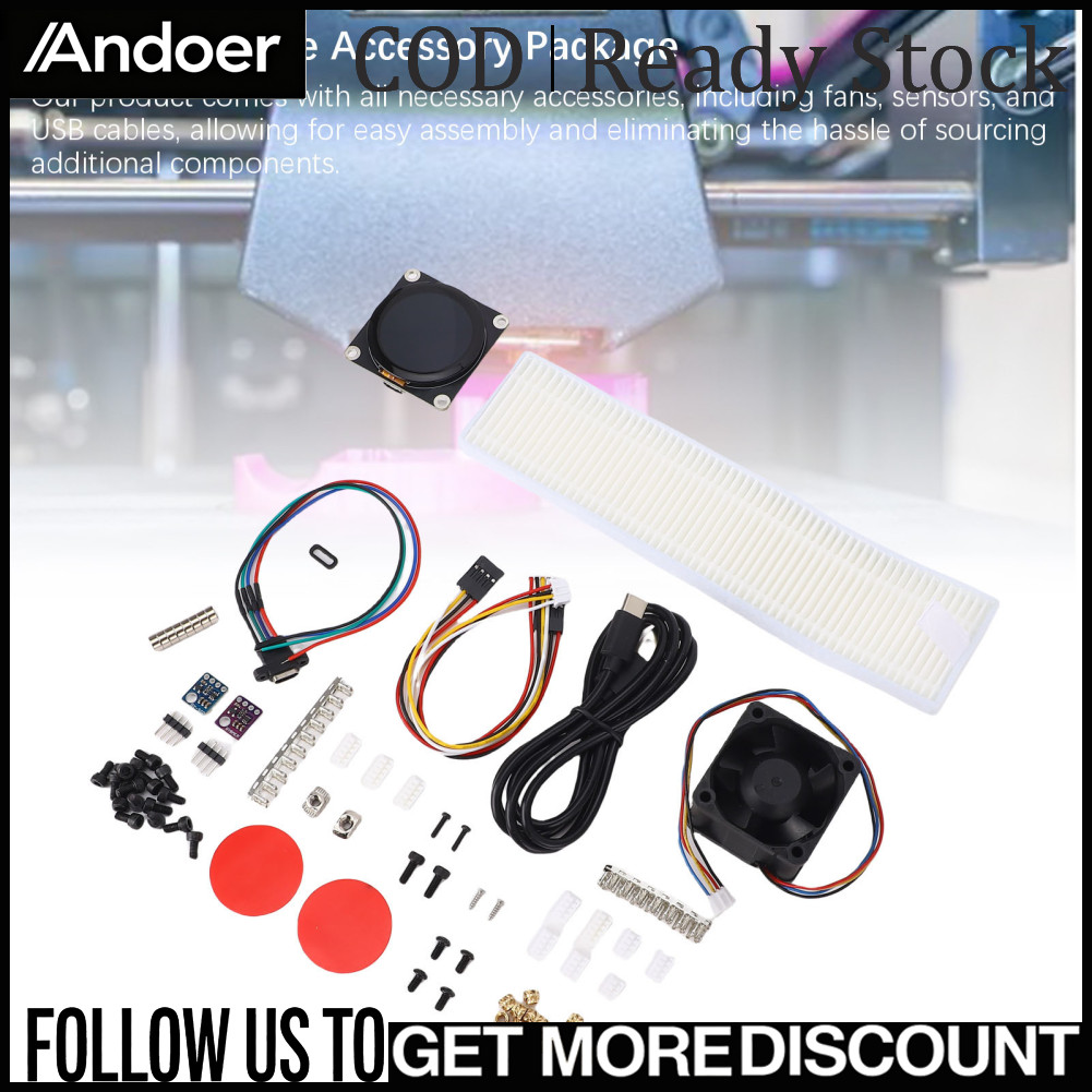 Andoer เครื่องพิมพ์ 3D เครื่องฟอกอากาศ ตัวกรองคาร์บอนที่เปิดใช้งาน พอดีแม่นยำ ประกอบง่าย จอแสดงผล LCD สำหรับการพิมพ์ระดับมืออาชีพสำหรับฝุ่น สารที่เป็นอันตราย กลิ่น ราคา 3,311 บาท*ส่งฟรี