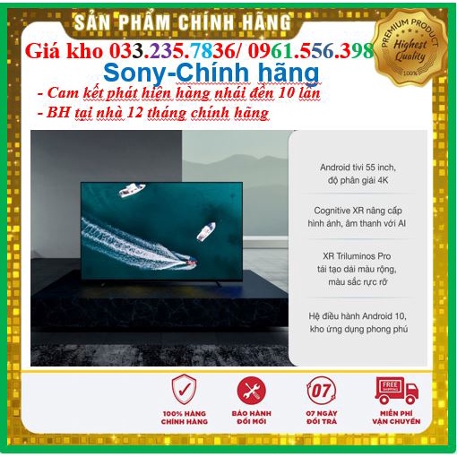 Smart Tivi OLED Sony 55 Inch 4K XR-55A80J &lt; Chính hãng BH:24 tháng tại nhà toàn quốc &gt; - Mới 100%