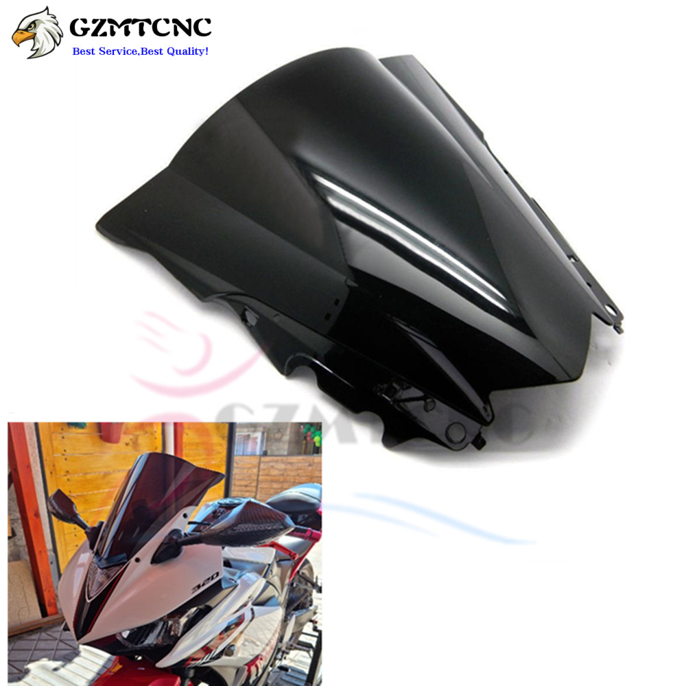 Cho Yamaha YZF R25 R3 2013 2014 2015 2016 2017 2018 màu đen xe máy màn hình kính chắn gió kính chắn gió bóng đôi YZF-R25 YZF-R3