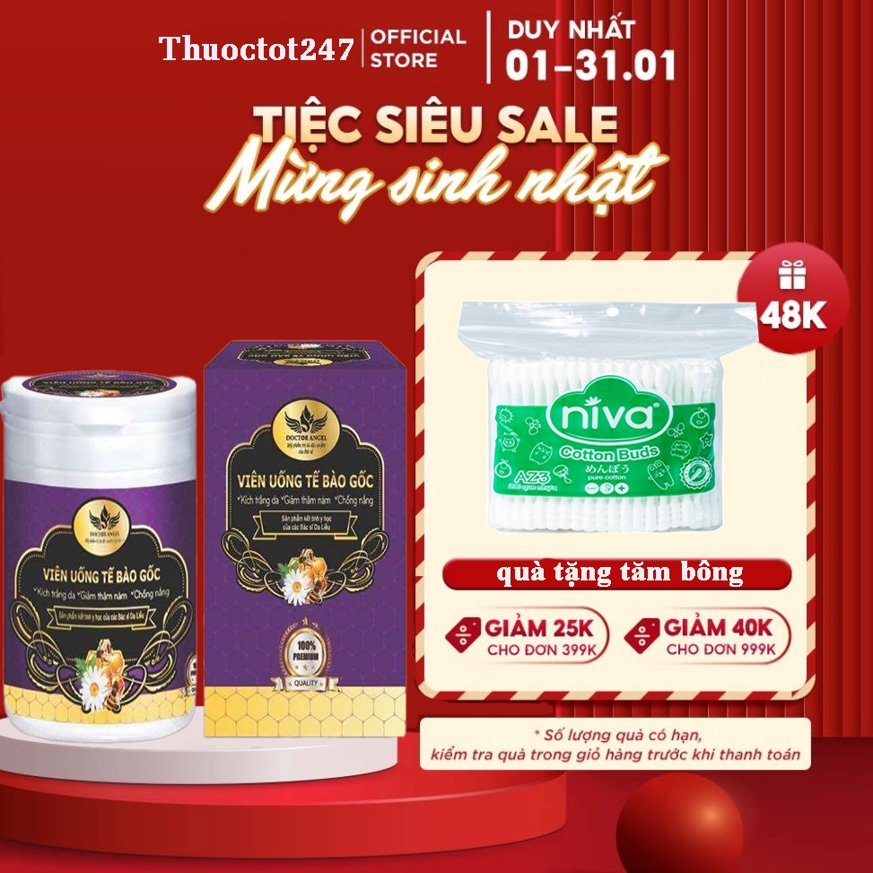 Viên uống Tế Bào Gốc Hoa Thiên Cải Thiện Tình Trạng Nám Sạm - Hộp 30 viên