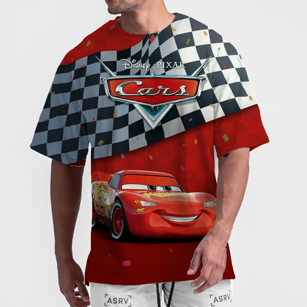 Disney Cars Lightning Mcqueen T-Shirt Vintage Racing Story Kids