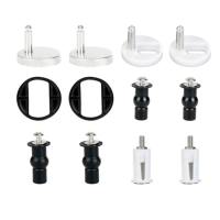 ZGNAY MALL Universal Toilet Lid Hinges Set Soft Release Stainless Steel Toilet Seat Fit Replacement Quick Release Expanding Rubber Toilet Seat Hinge Fixings Top Home Hardware