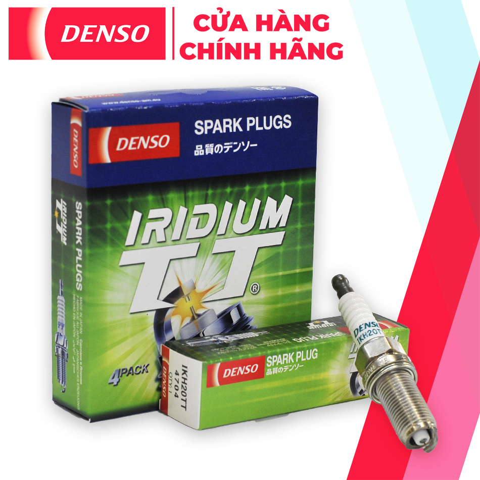 Bộ 4 Bugi Ô Tô IKH20TT DENSO Iridium Hiệu Năng Cao Hai Đầu Đánh Lửa Dùng Cho Xe Toyota Innova Fortun