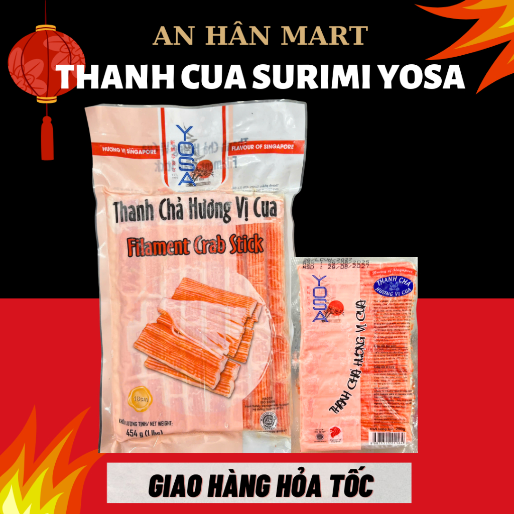 [HN] Thanh cua surimi Yosa thả lẩu, cuộn gimbab, salad gói 250g/454g