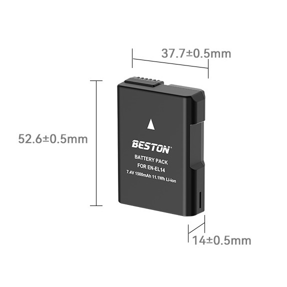 Pin EN-EL14 1500mAh và Sạc Beston cho Nikon D3100 D3200 D3300 D3400 D5100 D5200 D5300 D5500 D5600 P7