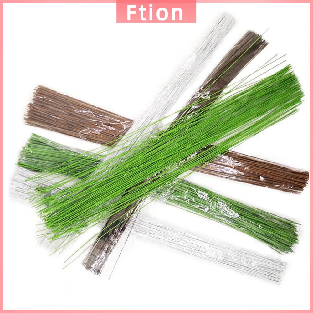 FTION 100Pcs 40cm Cuống dây hoa Dây sắt Bọc giấy Dây Hoa giấy Chất lượng cao Đồ thủ công tự làm Cành hoa nhân tạo Trang trí nhà cửa