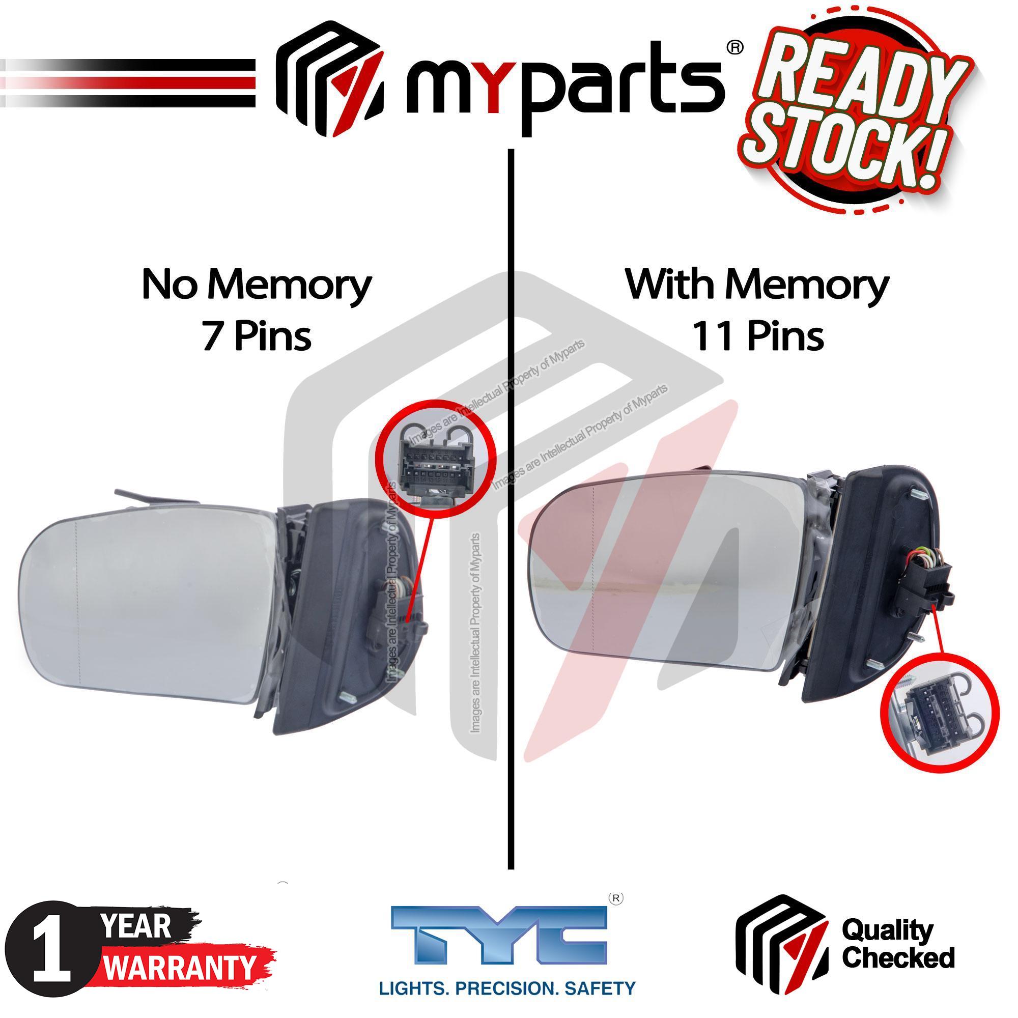 ALKAR Heated Door Mirror Glass Pair With Backing Plate For 1998-2002 MB CLK W208