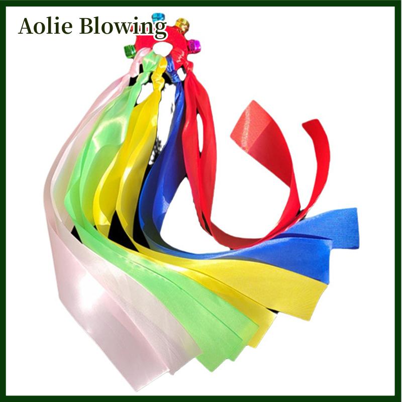 Aolie 1pcs trẻ em của cổ tay Ribbon đội thể thao Pompom cổ vũ trận đấu lớn POM Câu lạc bộ khiêu vũ đạo cụ đàn hồi vòng đeo tay với dây đàn hồi
