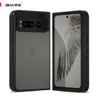 IBMRS Frosted Transparent Case for Google Pixel Fold Shockproof Hinge Protection PC Cover